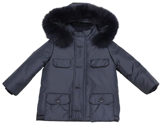 BIMBALÒ BOYS NAVY COAT