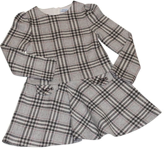 MAYORAL GIRLS GLITTER CHECK DRESS