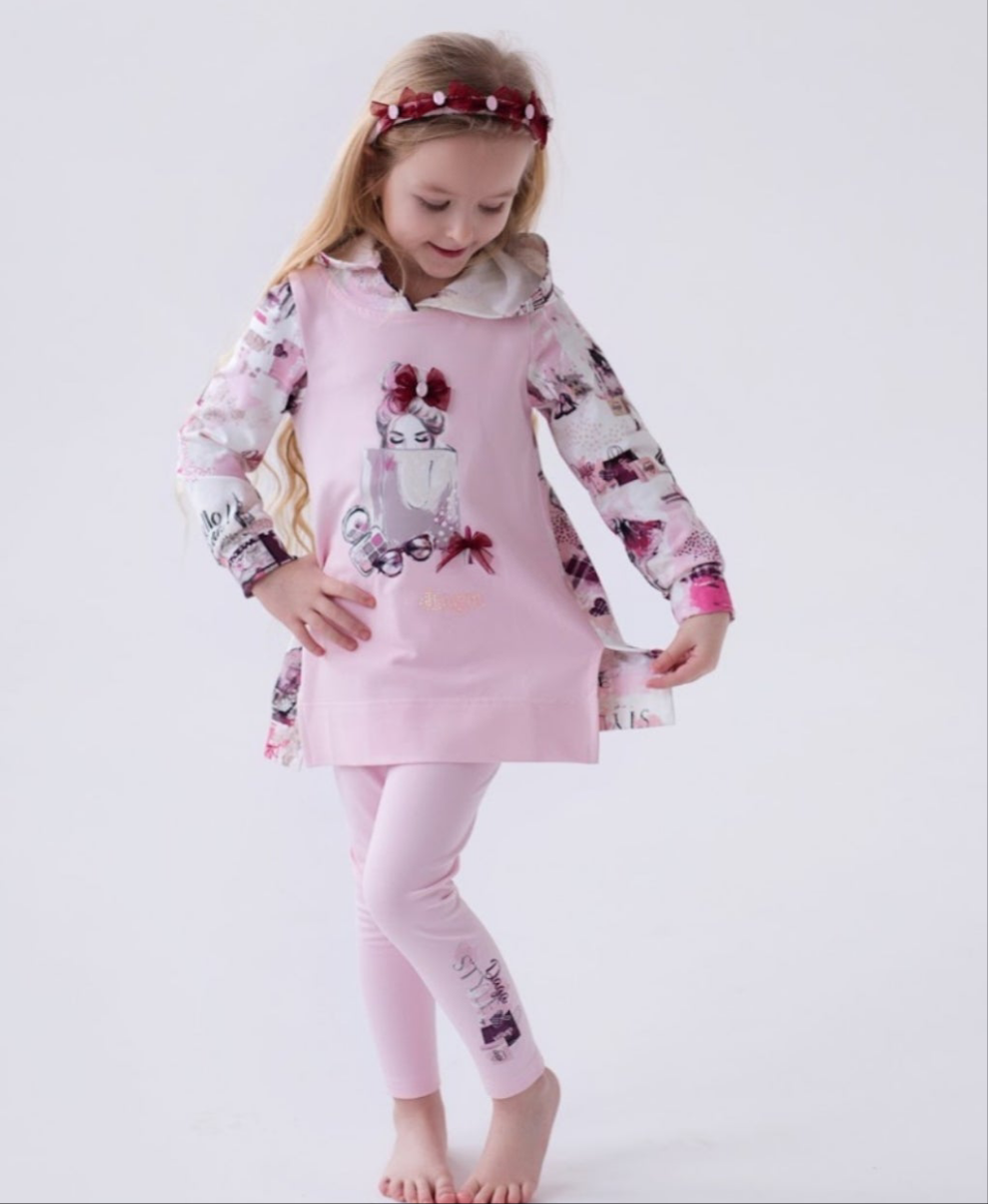 PINK LEGGINGS & HOODIE SET - DAGA