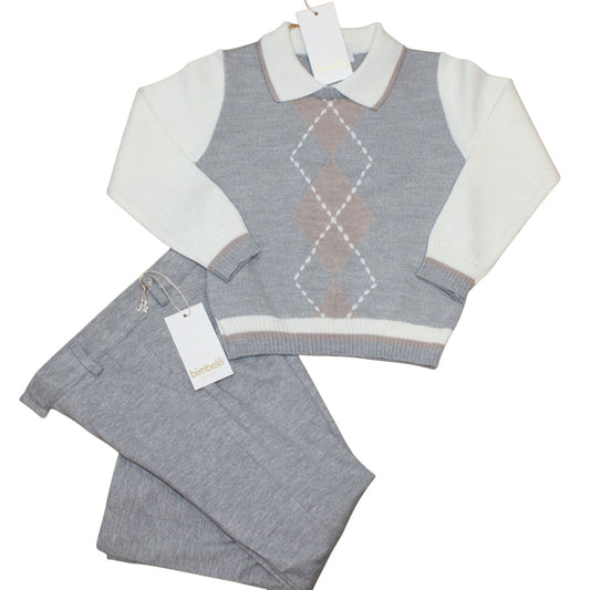 BIMBALÒ BOYS TROUSER AND JUMPER SET