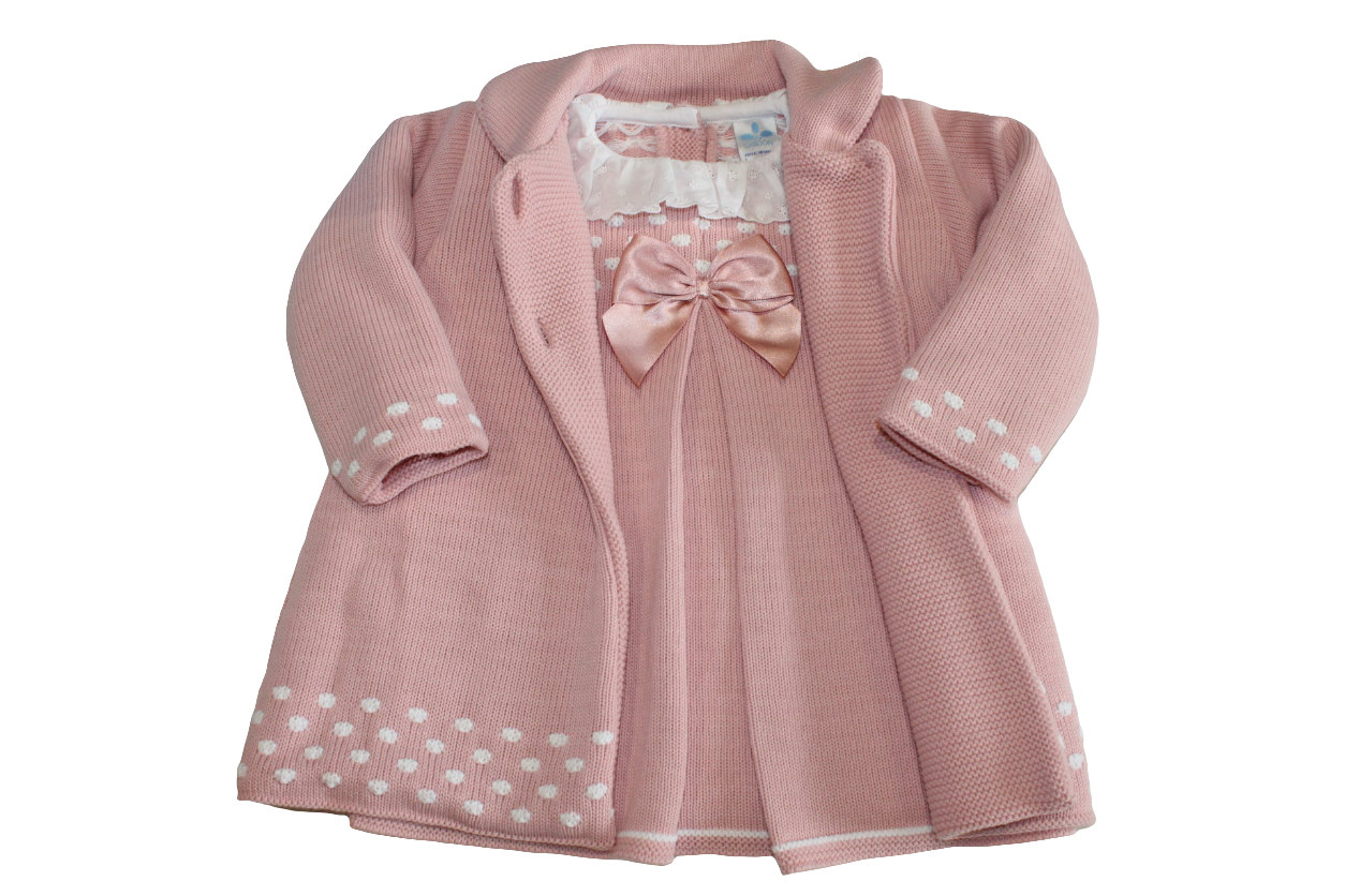 ROSE PINK KNITTED DRESS & JACKET - SARDON