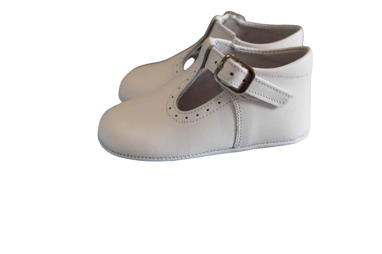 WHITE BOYS SOFT BOTTOM SHOES - SARDON