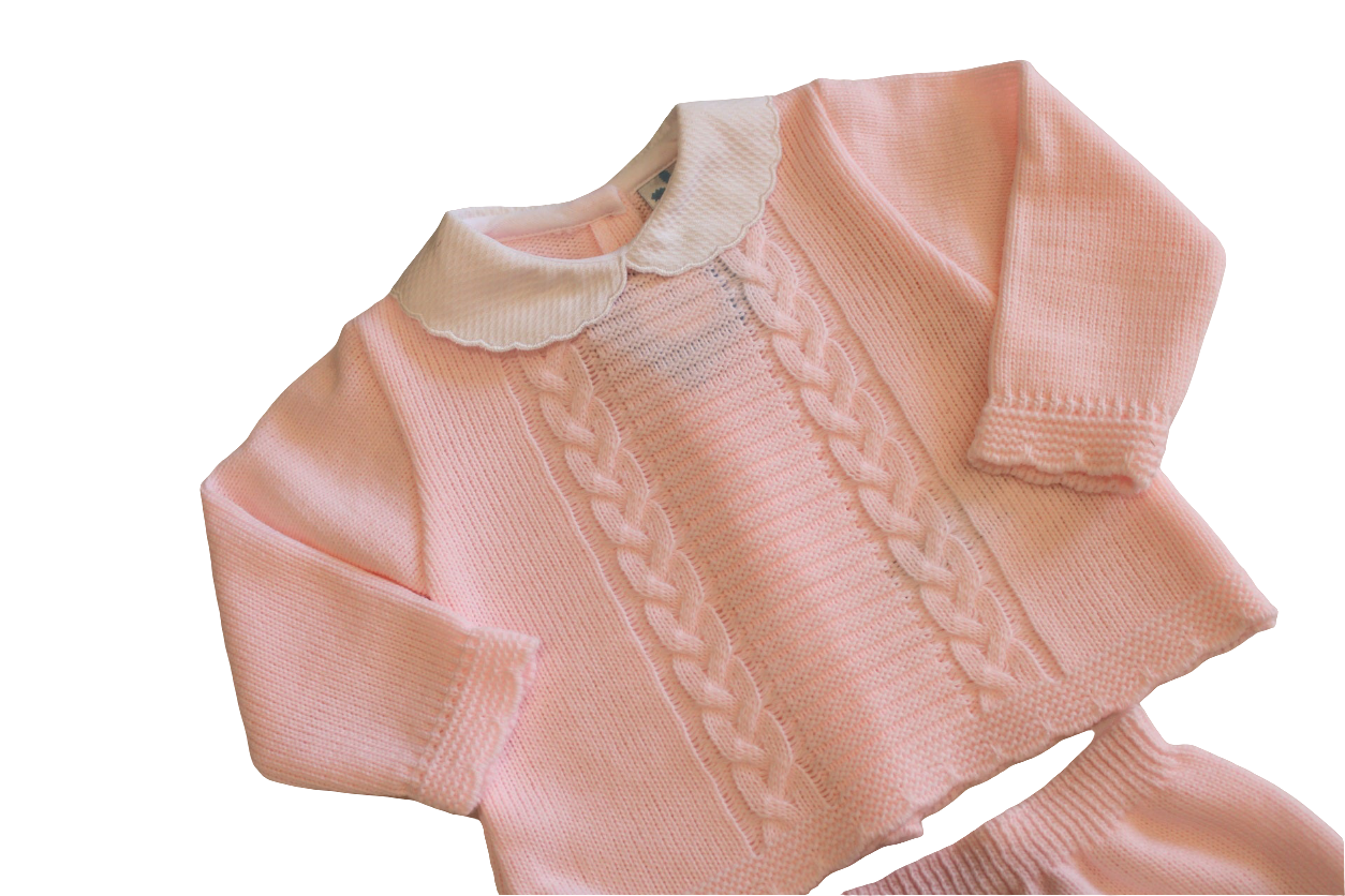 PINK LONG LEG KNITTED SET - SARDON