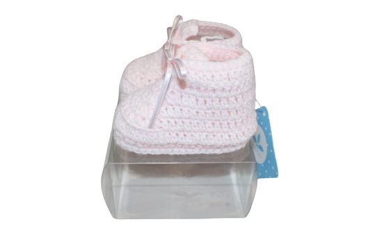 SARDON KNITTED PINK BOOTIES