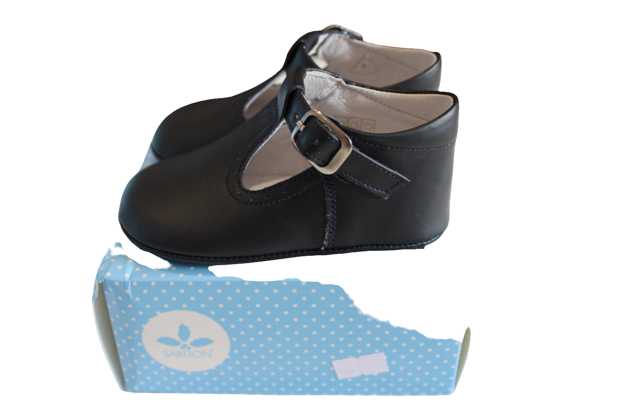 NAVY BOYS SOFT BOTTOM SHOES - SARDON