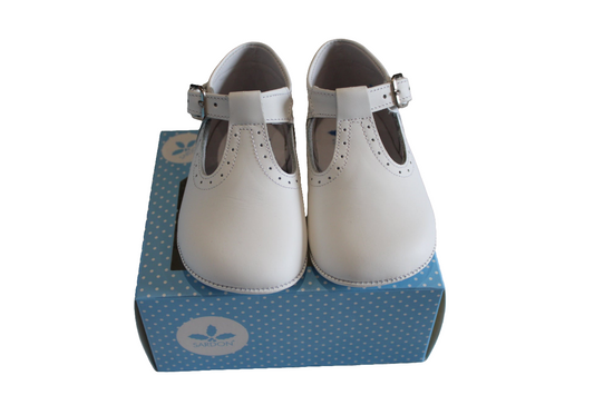 WHITE BOYS SOFT BOTTOM SHOES - SARDON