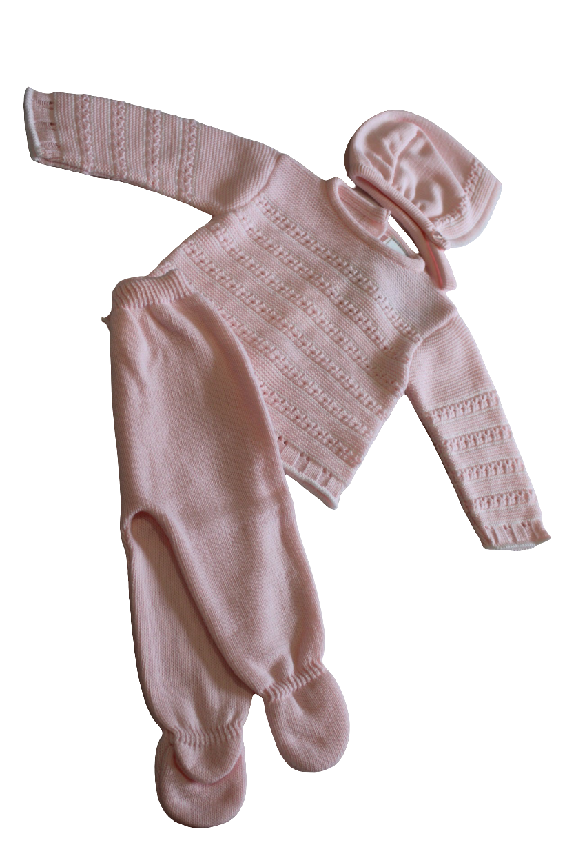 PINK BABY KNITTED SET - SARDON