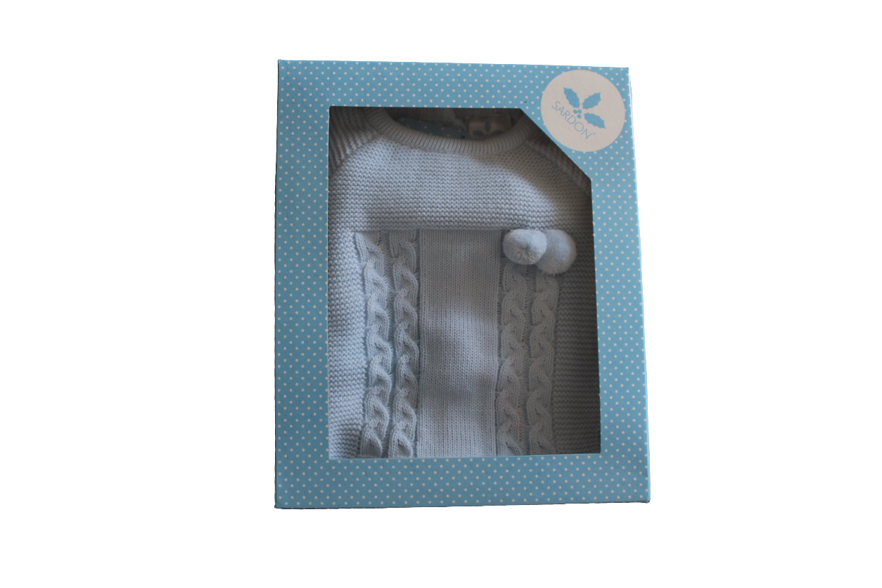 BLUE BABY BOY KNITTED SET - SARDON