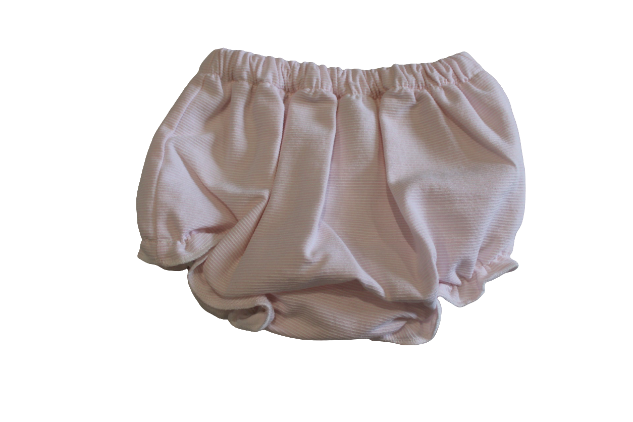 PINK AND WHITE KNITTED TOP AND ROMPER BOTTOMS - SARDON