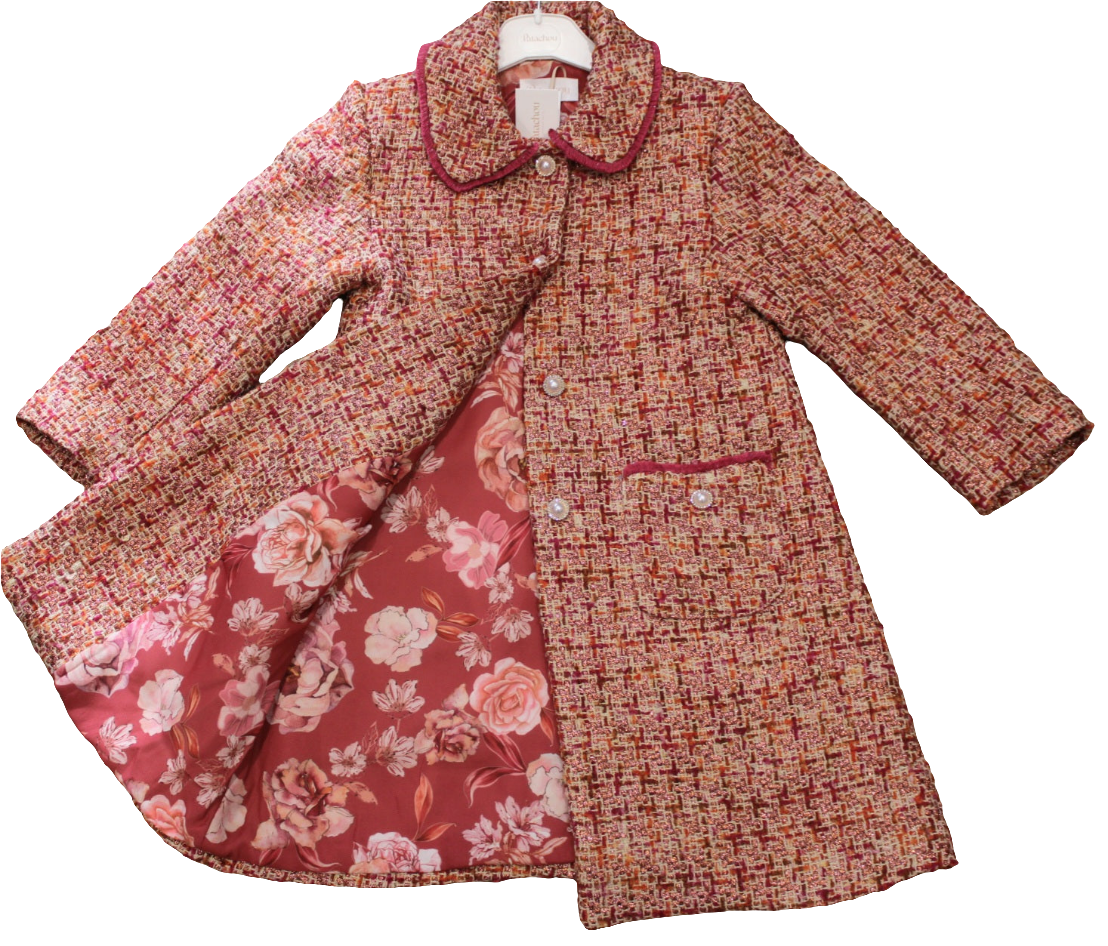 PINK TWEED COAT - PATACHOU
