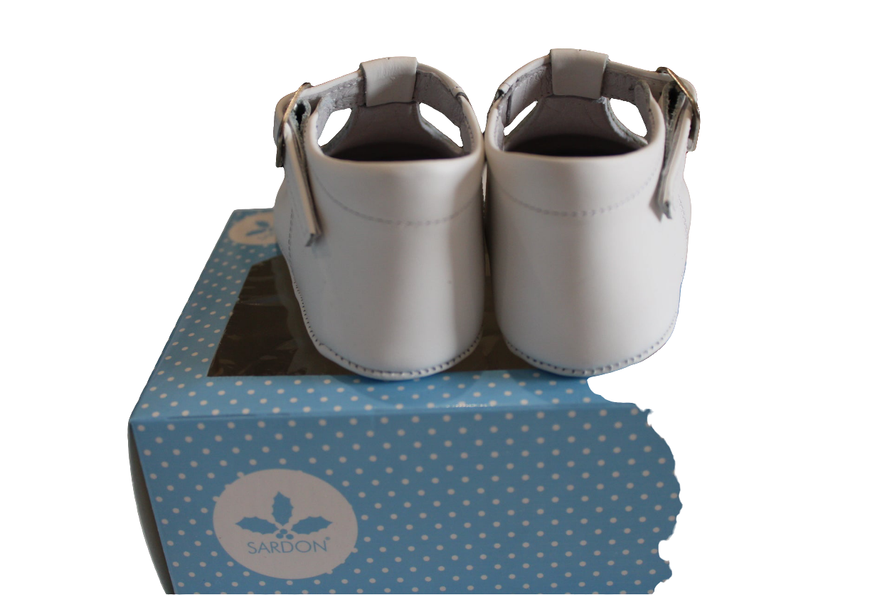 WHITE BOYS SOFT BOTTOM SHOES - SARDON