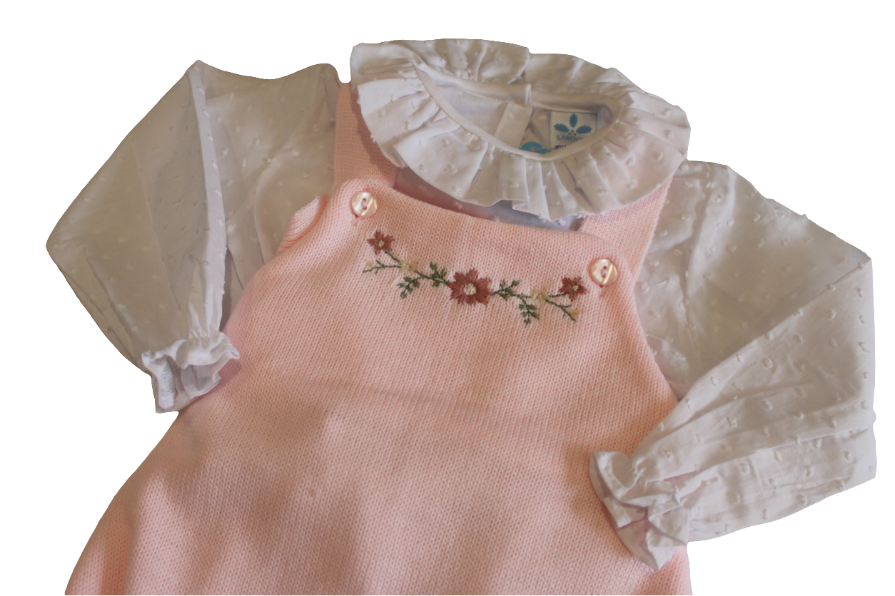 GIRLS PINK KNITTED 3 PIECE SET - SARDON