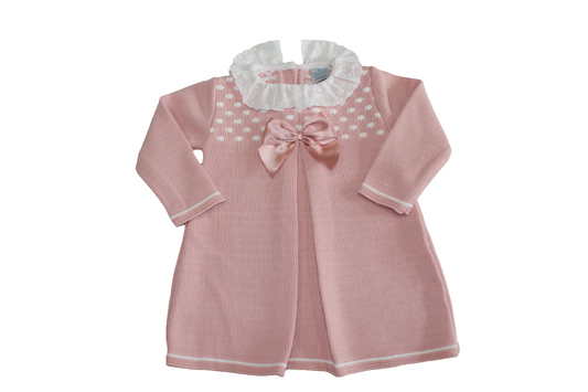 ROSE PINK KNITTED DRESS & JACKET - SARDON