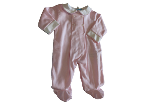 PINK & WHITE BABY GROW - SARDON