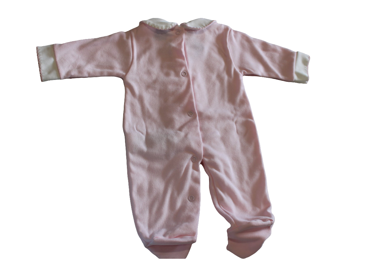 PINK & WHITE BABY GROW - SARDON