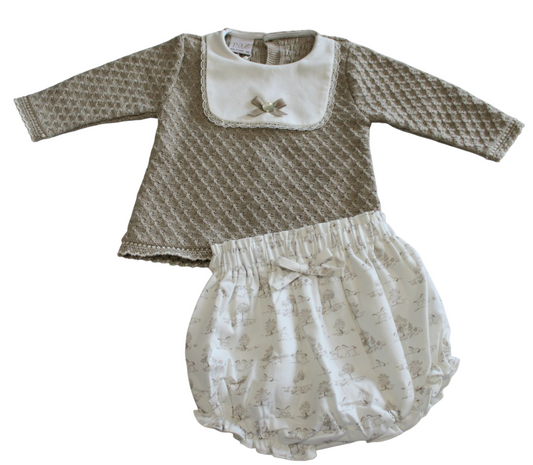 PAZ RODRIGUEZ GIRL'S CREAM SET