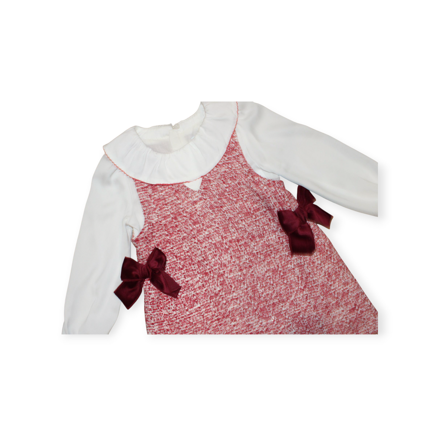 GIRLS RED TWEED DRESS - MAYORAL