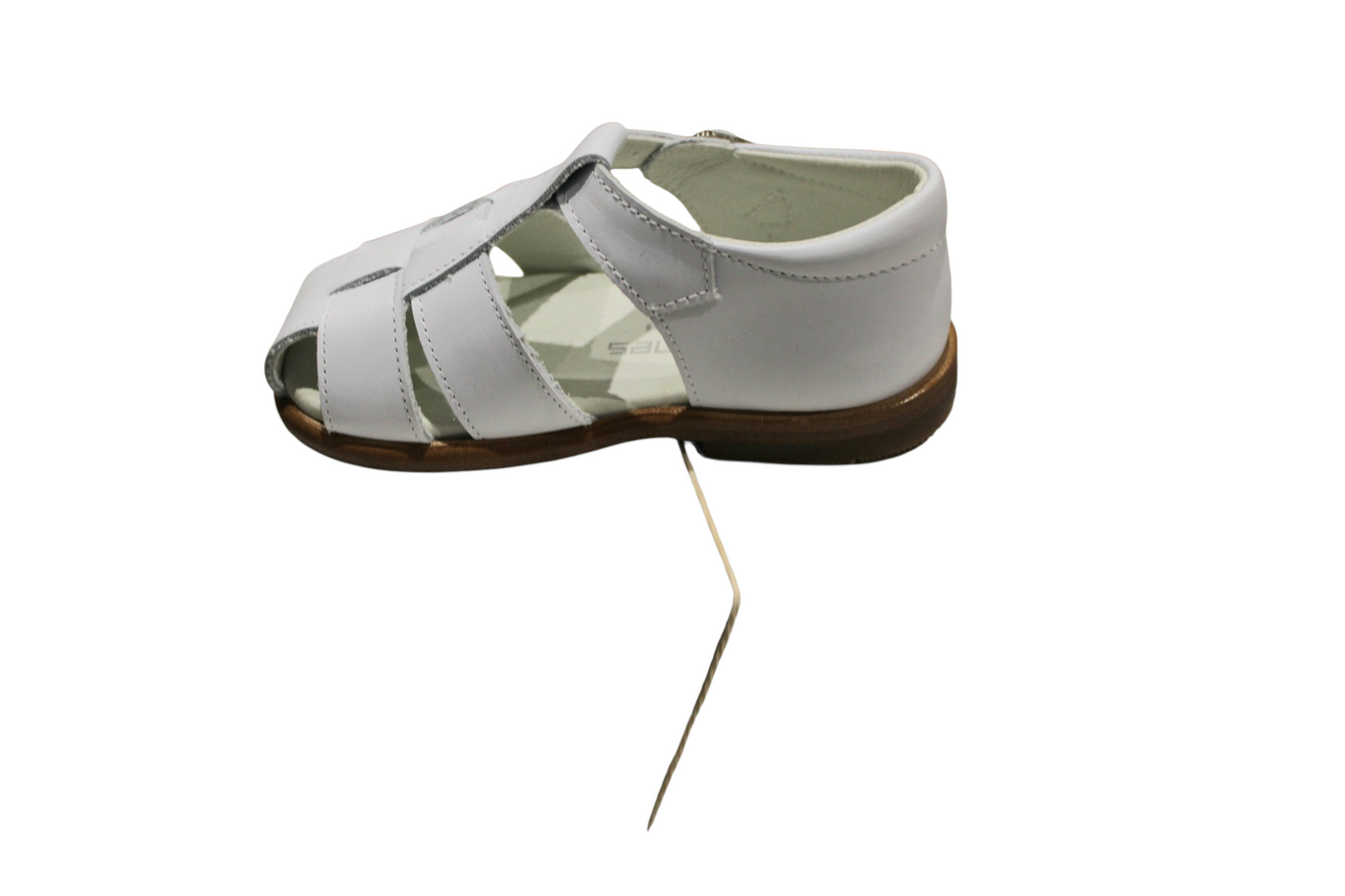 Andanines boys white leather sandals