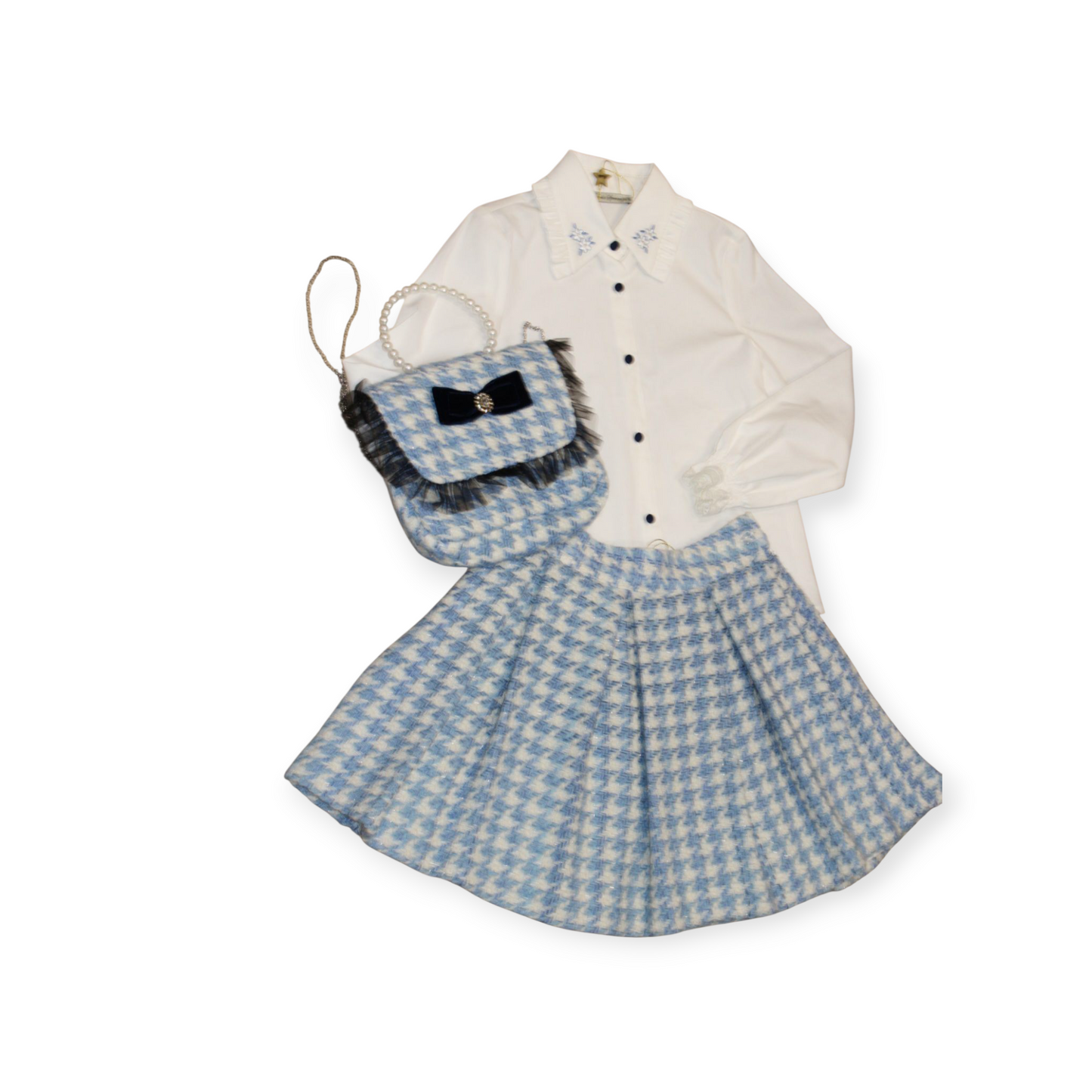 PICCOLA SPERANZA SKIRT AND BLOUSE SET BAG SOLD SEPARATE IN ACCESSORIES