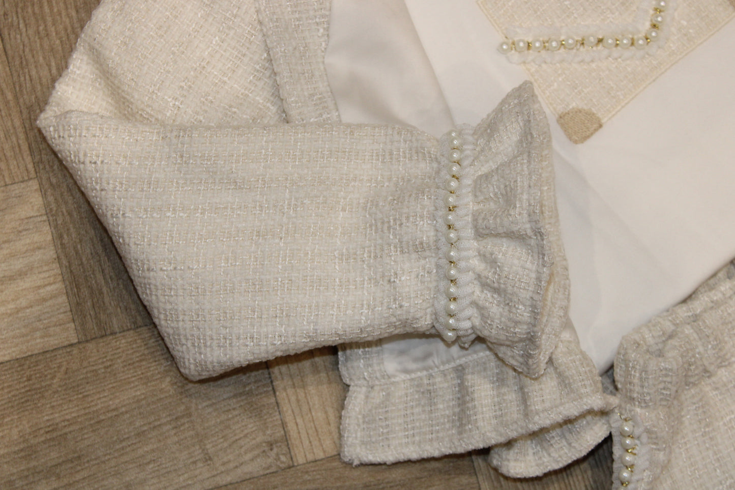 CREAM 3 PIECE TWEED SUIT - CHIC BY DEOLINDA