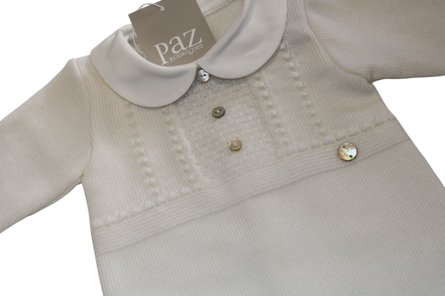 PAZ RODRIGUEZ CREAM KNITTED SET (UNISEX)