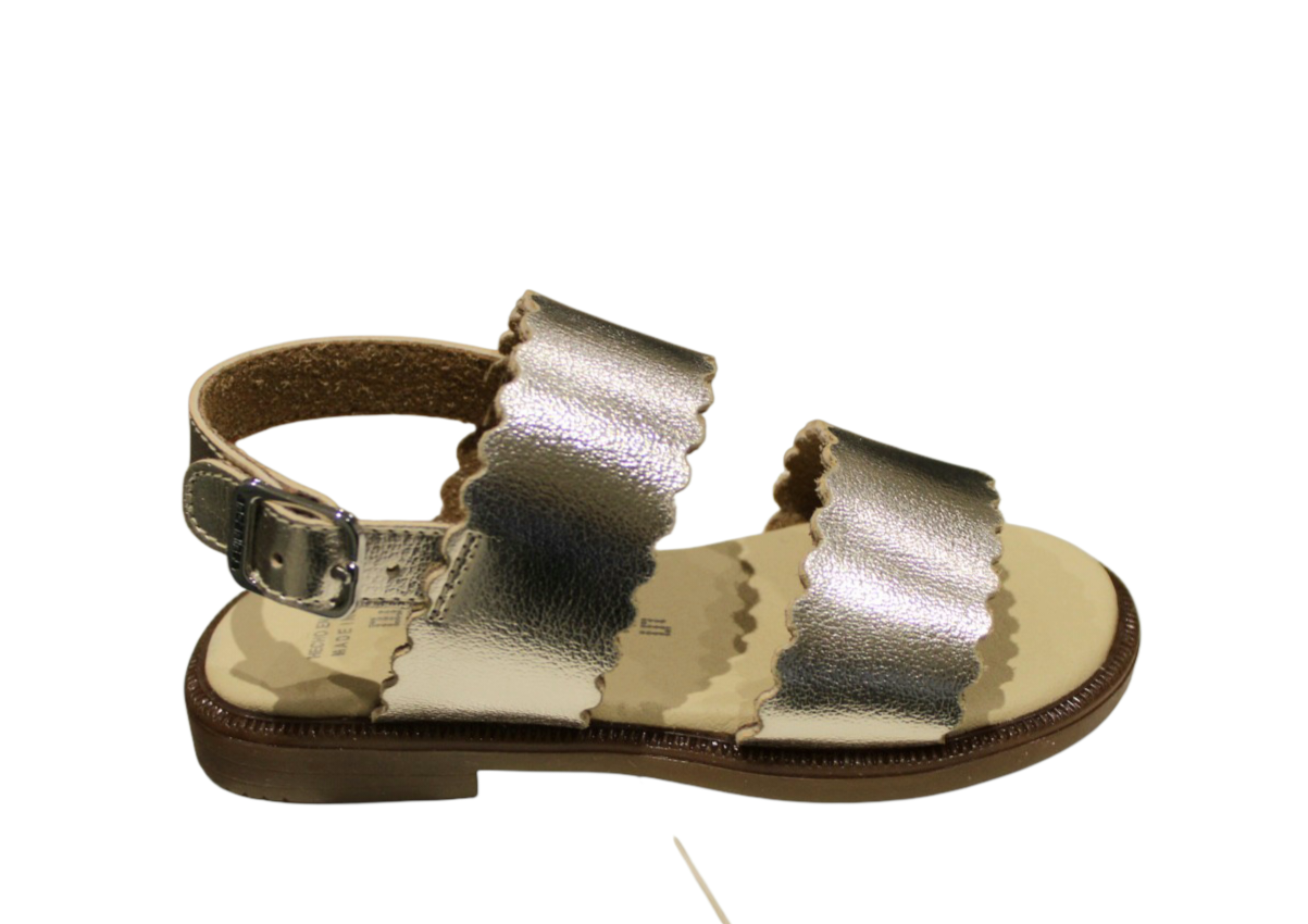 Andanines girls gold leather sandals
