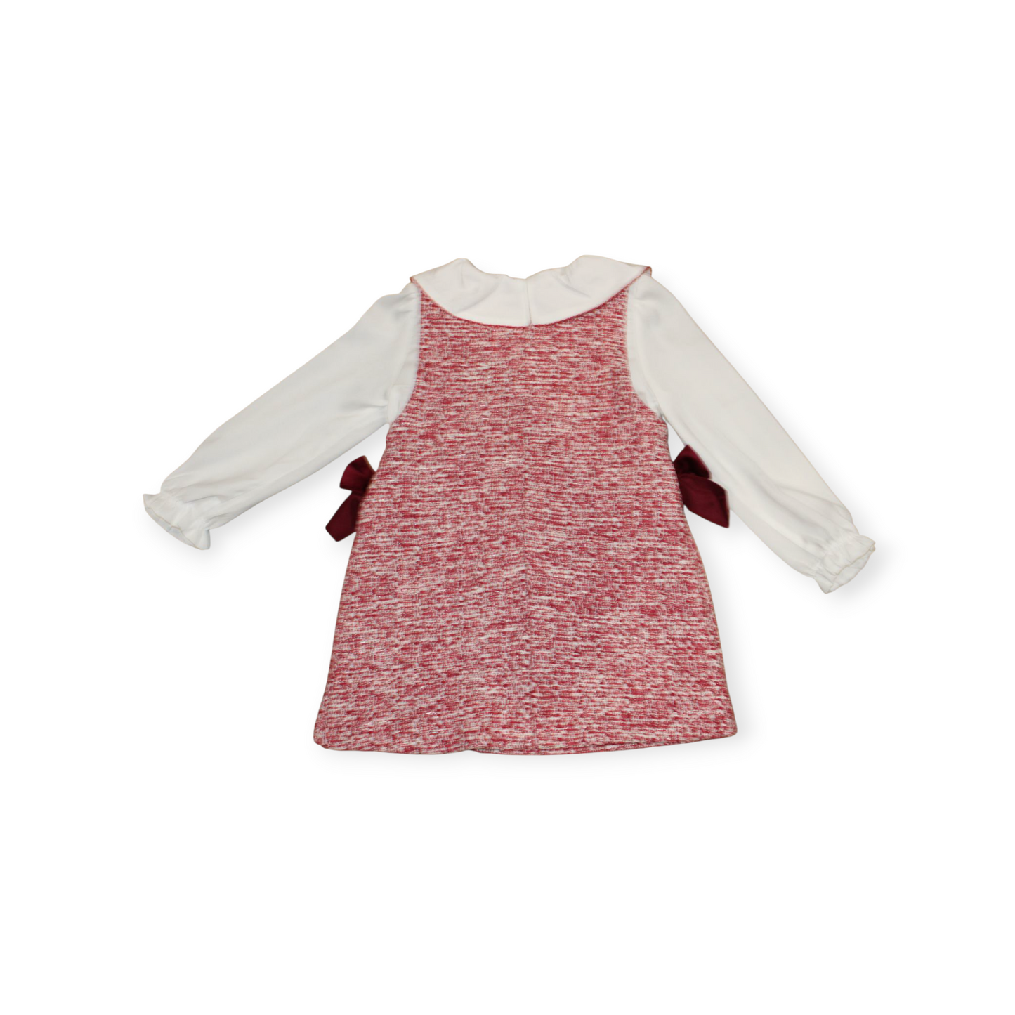 GIRLS RED TWEED DRESS - MAYORAL