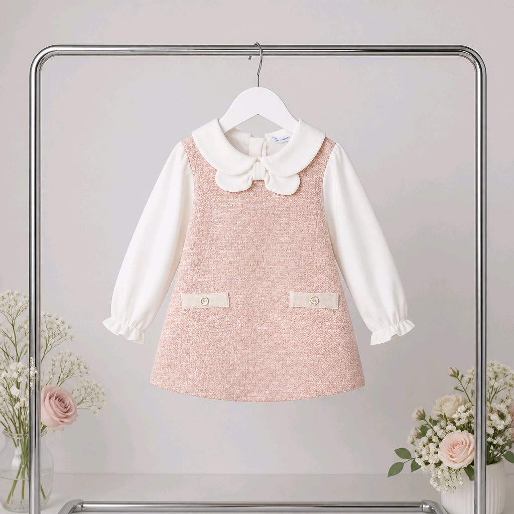 Mayoral pink pinafore dress