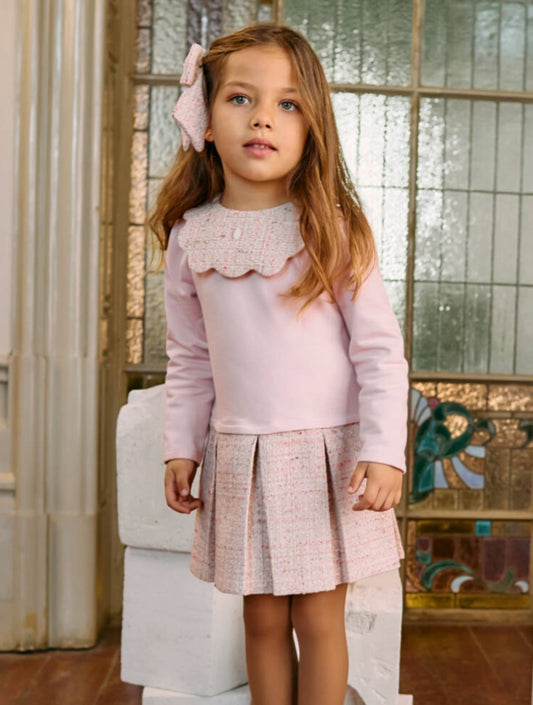 PINK TWEED DRESS - PATACHOU