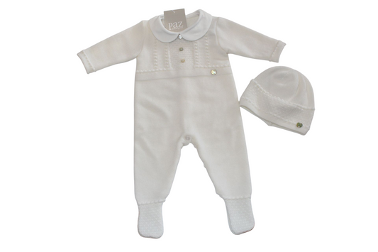 PAZ RODRIGUEZ CREAM KNITTED SET (UNISEX)