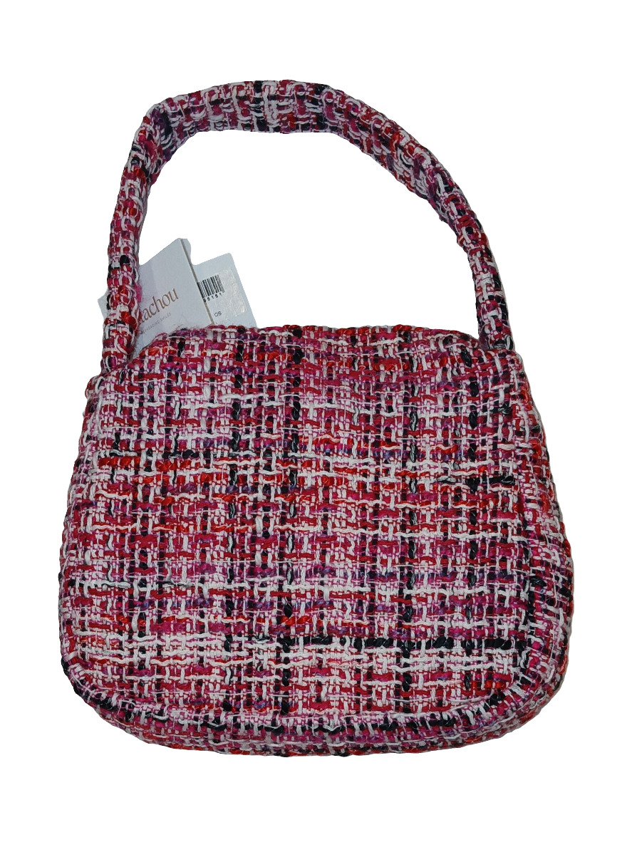 RED TWEED HANDBAG - PATACHOU