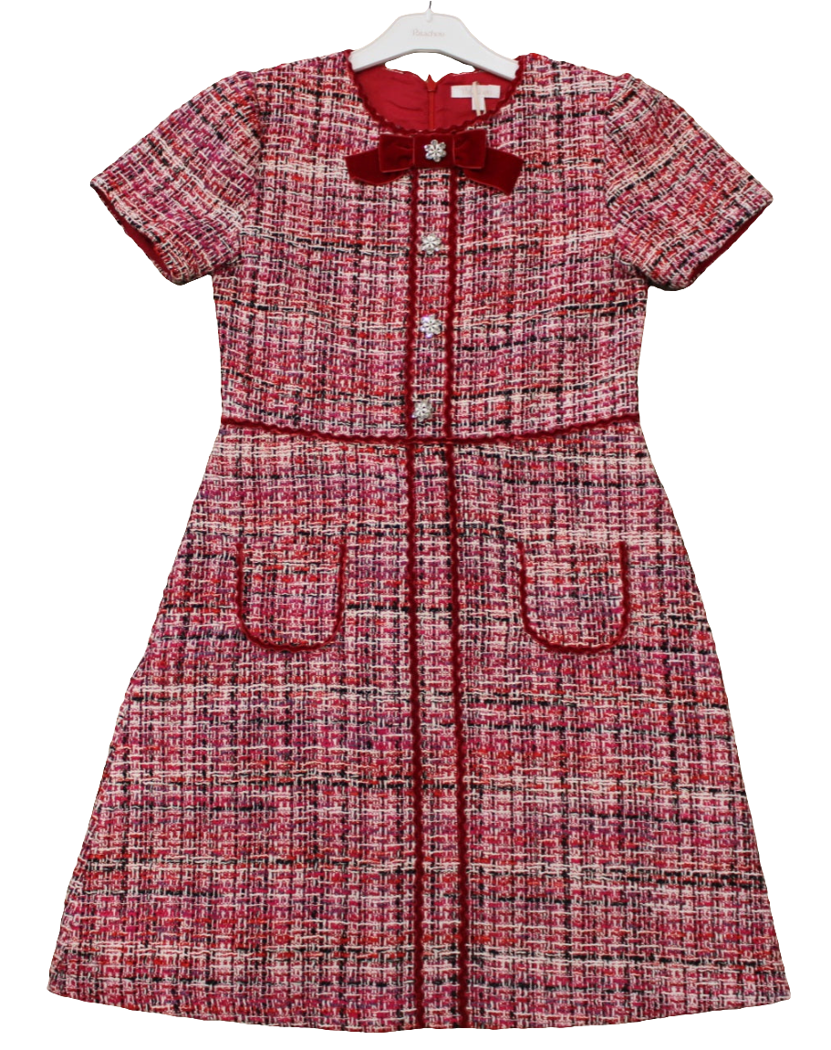 RED TWEED DRESS - PATACHOU
