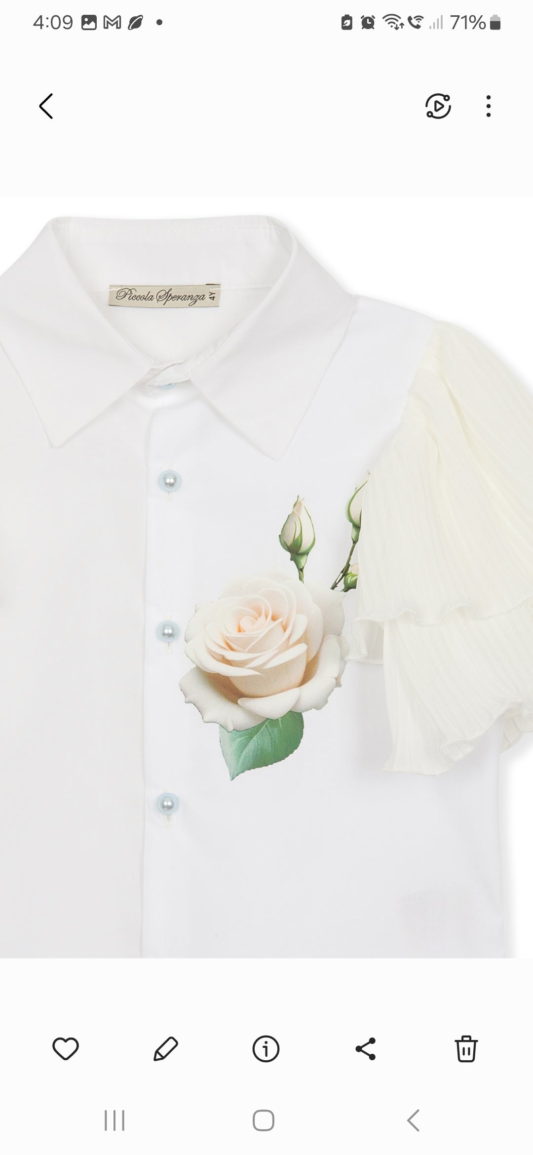 Piccola speranza skirt and blouse set