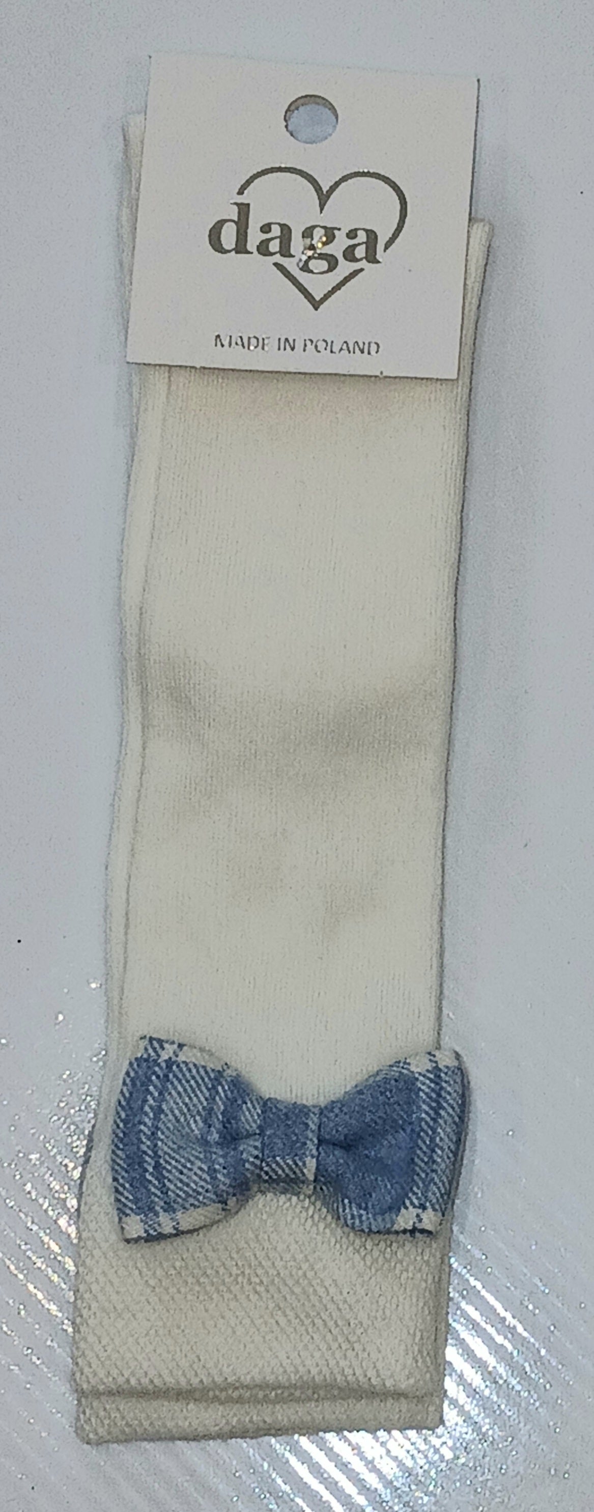 WHITE KNEE HIGH SOCKS - DAGA