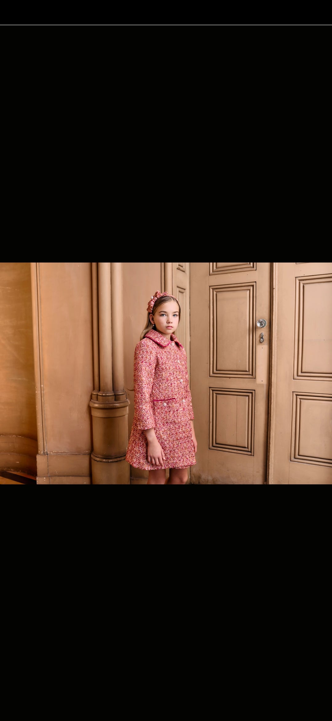 PINK TWEED COAT - PATACHOU