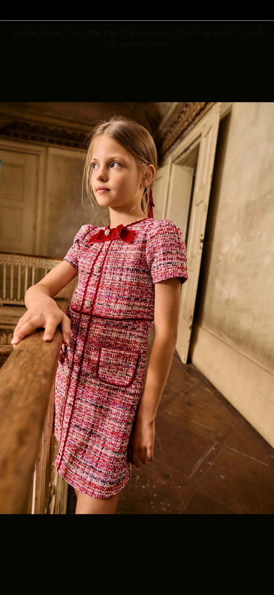 RED TWEED DRESS - PATACHOU