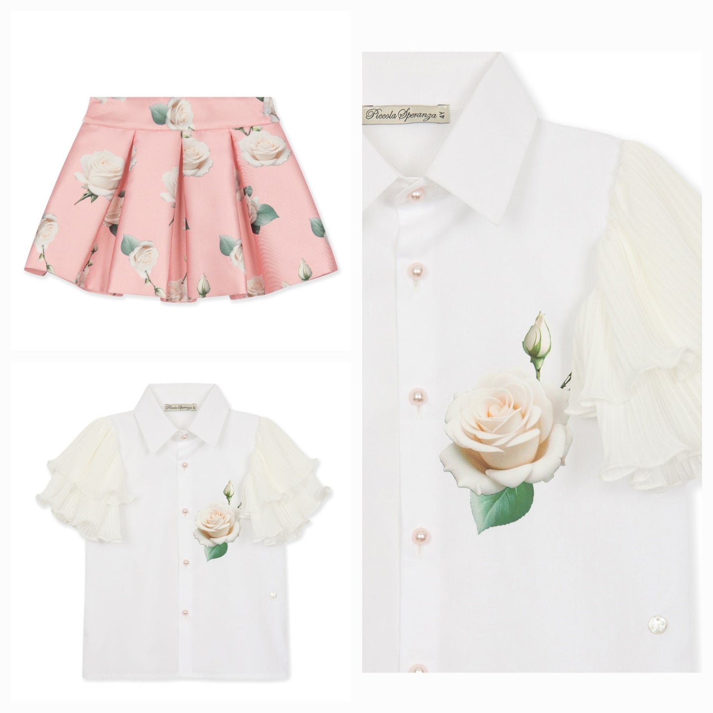 Piccola speranza skirt and blouse set