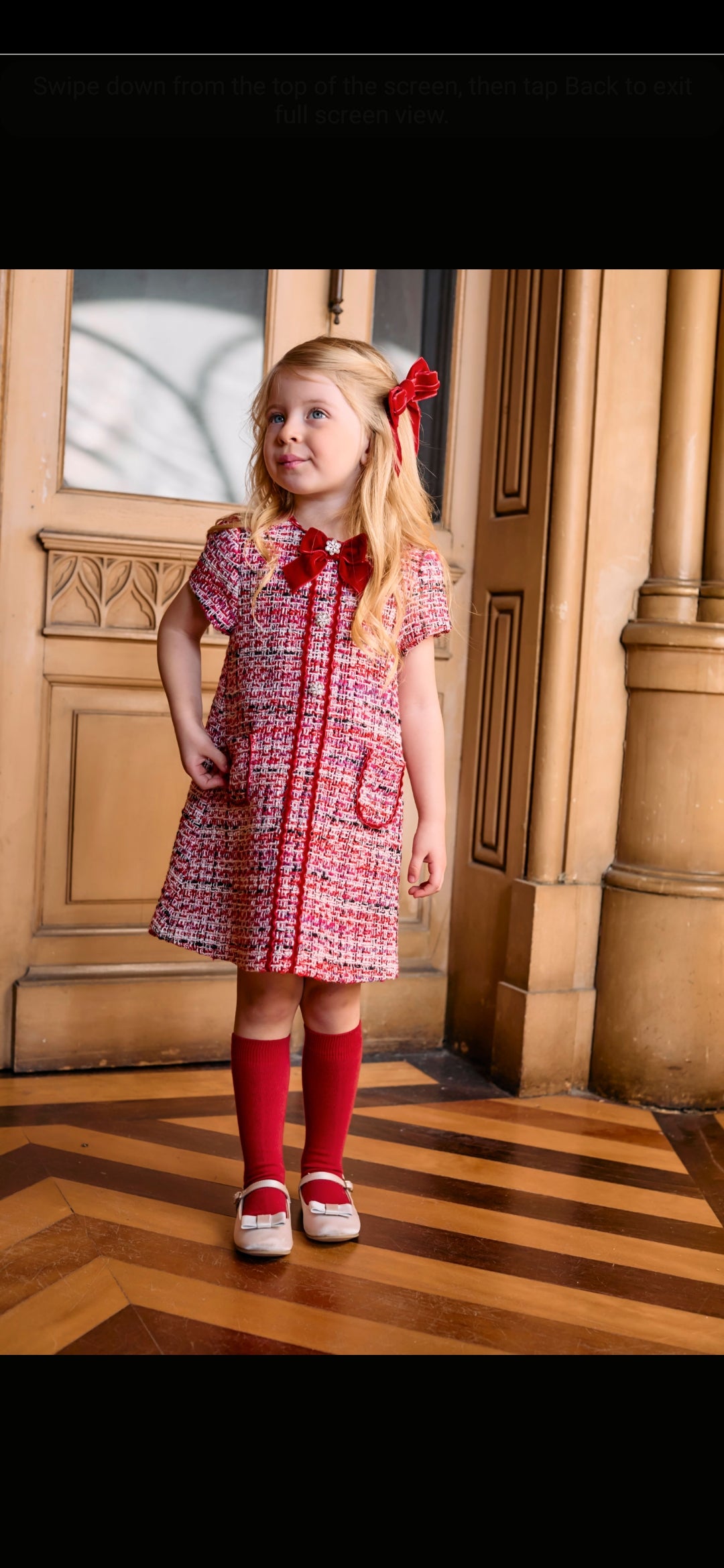 RED TWEED DRESS - PATACHOU