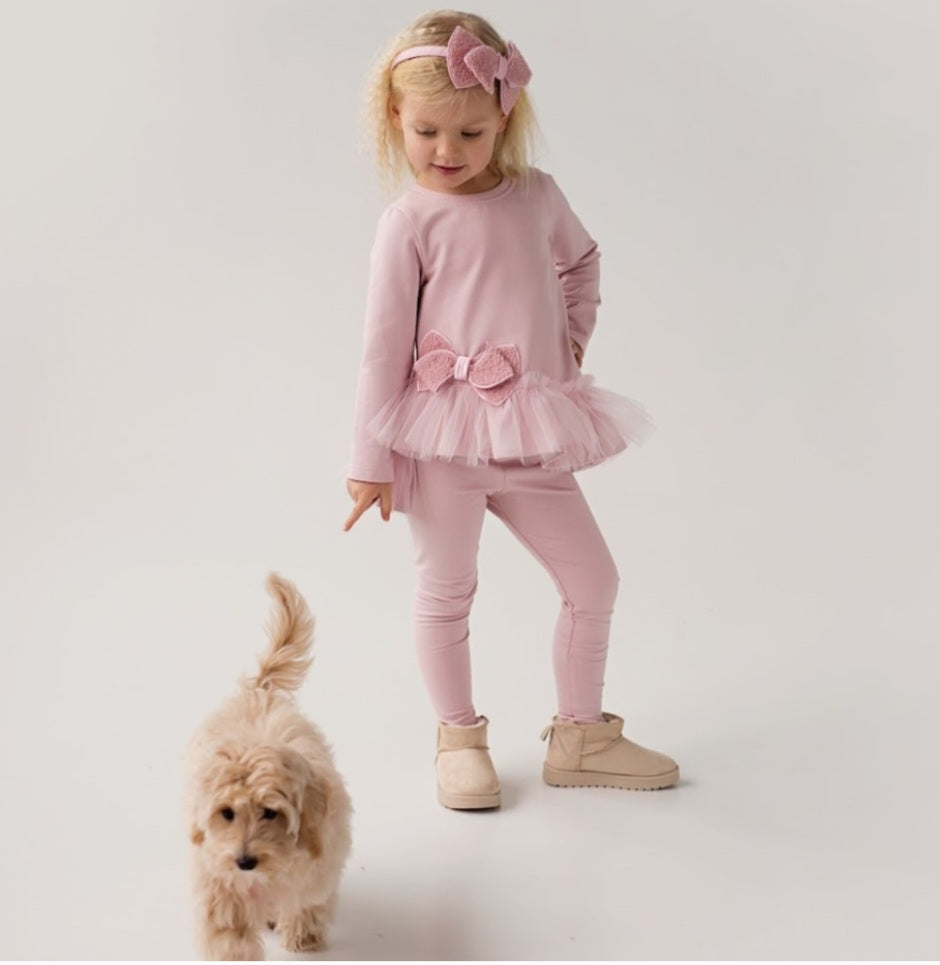 PINK LEGGINGS & HEADBAND SET - DAGA