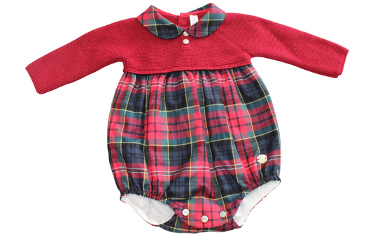 MARTIN ARANDA BOYS TARTAN ROMPER